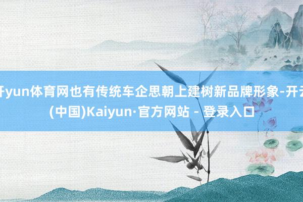 开yun体育网也有传统车企思朝上建树新品牌形象-开云(中国)Kaiyun·官方网站 - 登录入口