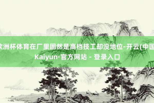 欧洲杯体育在厂里固然是高档技工却没地位-开云(中国)Kaiyun·官方网站 - 登录入口