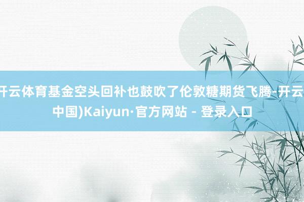 开云体育基金空头回补也鼓吹了伦敦糖期货飞腾-开云(中国)Kaiyun·官方网站 - 登录入口